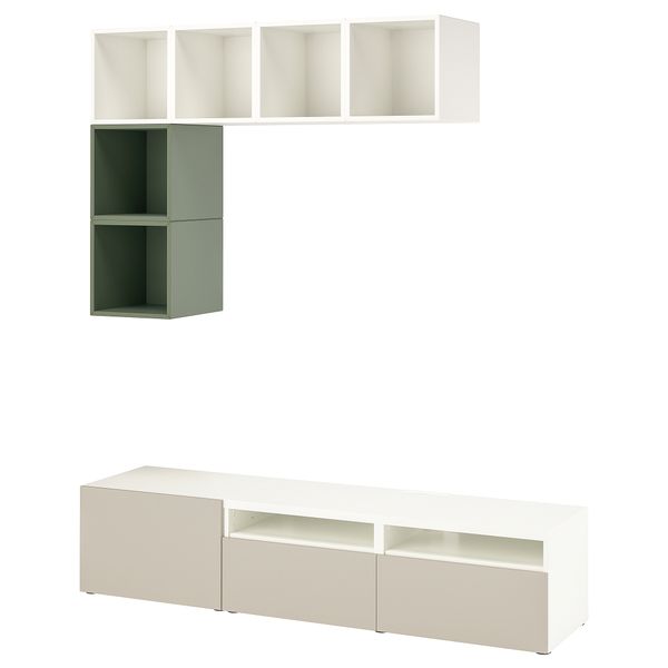 Комбинация для ТВ IKEA EKET ЭКЕТ, BESTÅ БЕСТО 095.222.03 - фото 1
