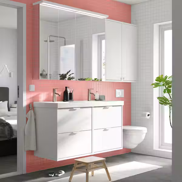 HAVBÄCK / ORRSJÖN ОРРШЁН Шкаф п-раковину/раковина/смеситель - фото 2