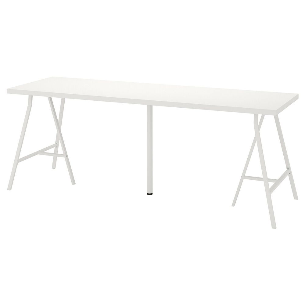 Стол, белый 200x60 см IKEA LINNMON ЛИННМОН / LERBERG ЛЕРБЕРГ 694.015.09 - схема-чертеж с размерами