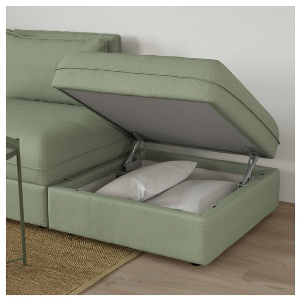 4-местный диван-кровать ВАЛЛЕНТУНА, Хилларед зеленый - фото 6