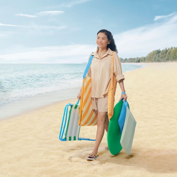 Зонт от солнца, желтый, белый точечный, 140 см IKEA STRANDÖN 705.227.65 - фото 6