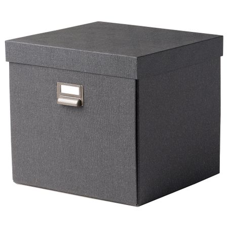 Коробка с крышкой, темно-серый, 32x31x30 см IKEA TJOG ЧУГ 204.776.71