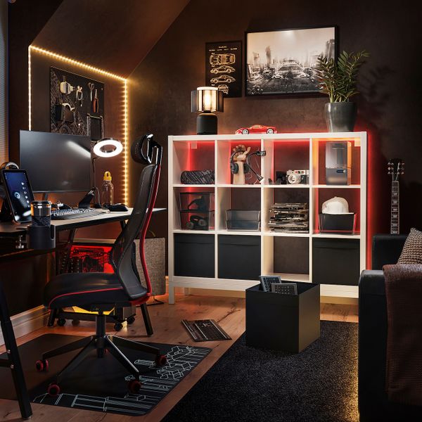 Стеллаж с основанием, белый/белый 147x129 см IKEA KALLAX КАЛЛАКС 894.758.20 - фото 4