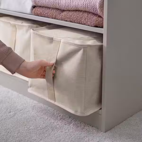 PURRPINGLA Сумка для хранения - текстиль/бежевый 43x53x19 см - фото 5