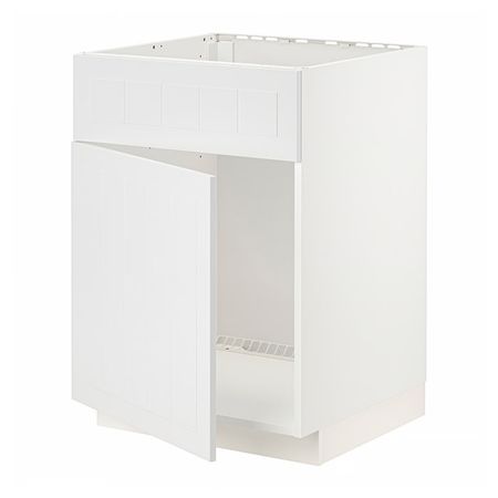 METOD Шкаф под мойку/дверь/фасад - белый/Stensund белый 60x60 см