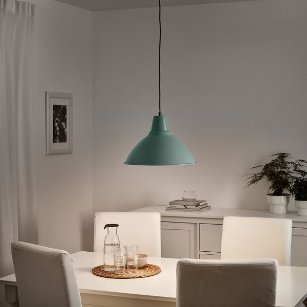 Подвесной светильник, зеленый 38 см IKEA ФОТО 403.646.06 - фото 2