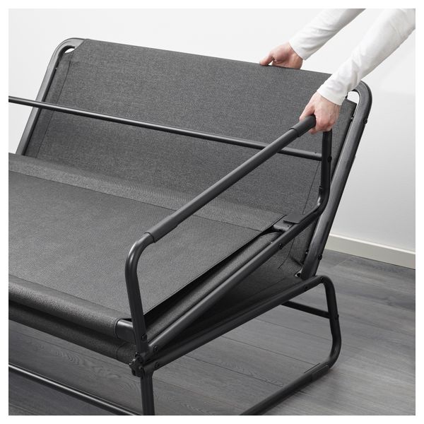 Диван-кровать ХАММАРН, Книса темно-серый, черный (120 см) - фото 4