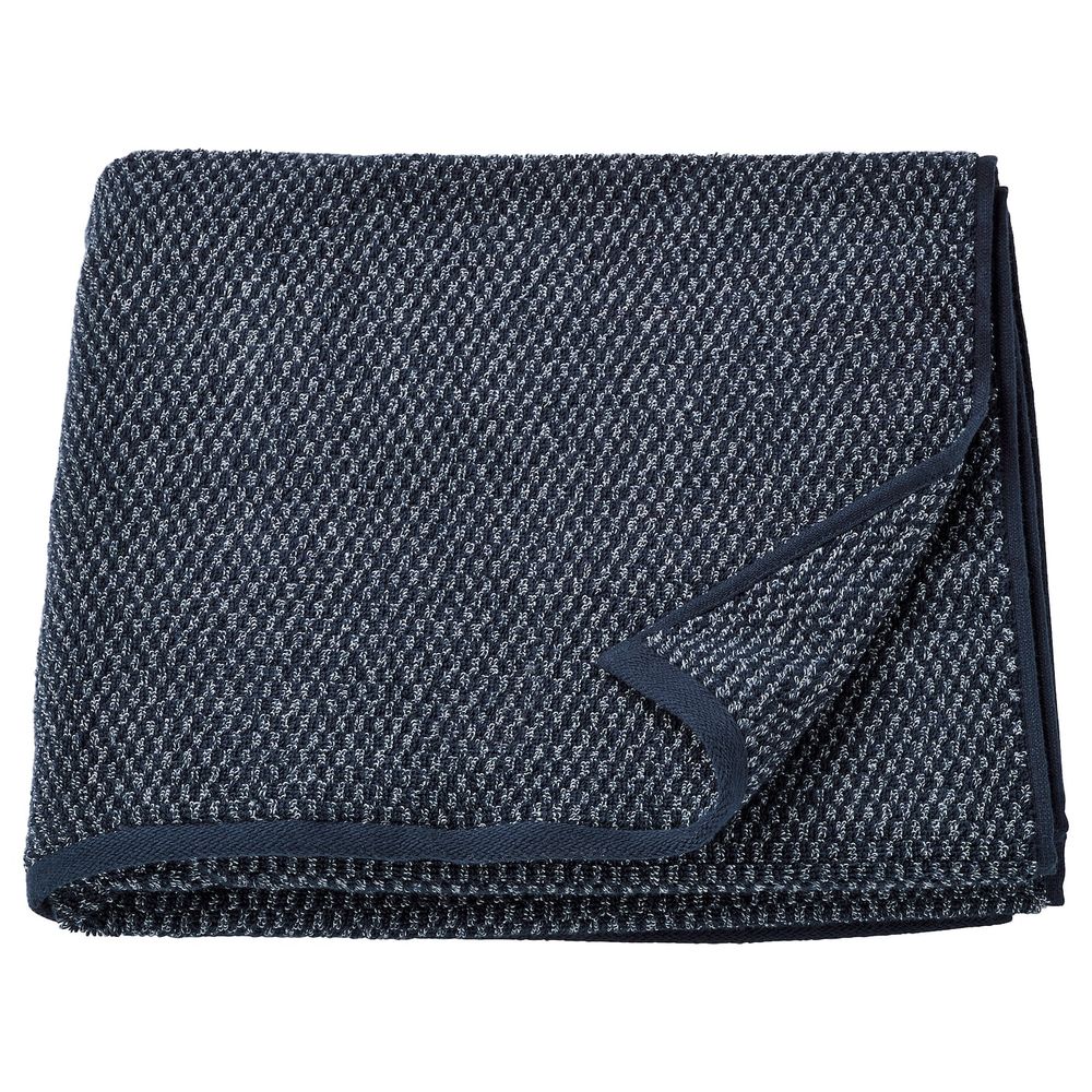 Банное полотенце, темно-синий/меланж 70x140 см IKEA SKUTTRAN СКУТТРАН 704.901.75 - фото 1