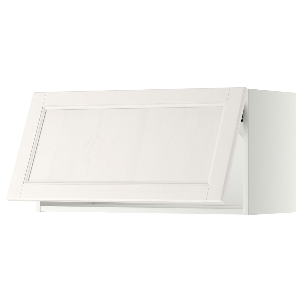 Горизонтальный навесной шкаф МЕТОД, белый, Лаксарби белый - схема-чертеж с размерами
