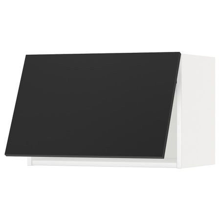 Навесной горизонтальный шкаф, белый/Юдевалла антрацит 60x40 см IKEA METOD МЕТОД 193.938.80