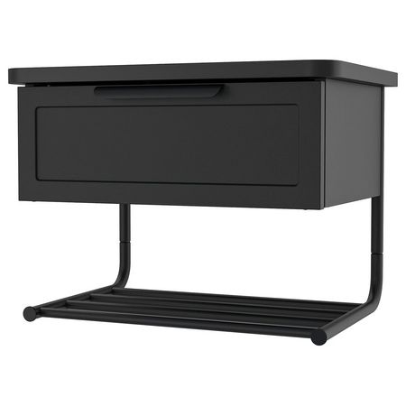 GRÅFJÄLLET Настенный прикроватный столик - антрацит 42x29x31 см