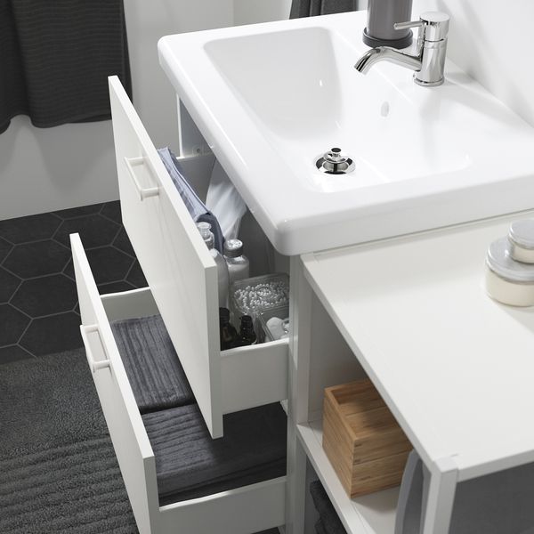 Комплект мебели для ванной,15 предмета, 102x43x65 cm IKEA TVÄLLEN ЛЕН ТВЭЛЛЕН, BEGIVENHET БЕГИВЕНХЕТ 694.199.10 - фото 4