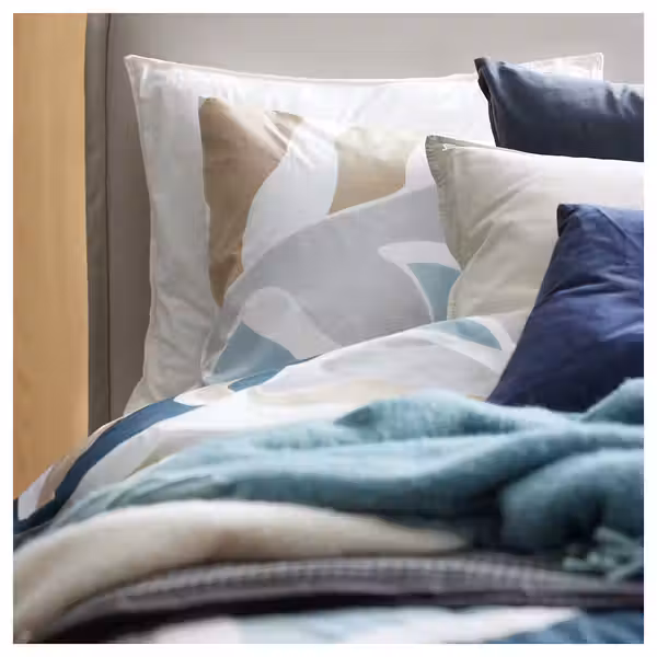 MYGGLASVINGE МЮГГЛАСВИНГЕ Пододеяльник и 2 наволочки - схема-чертеж с размерами