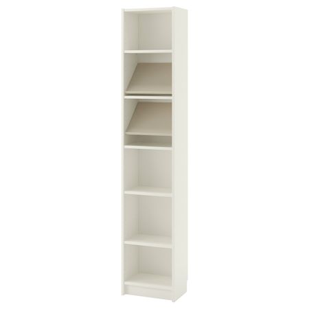 Стеллаж с наклонной полкой, белый, бежевый 40x28x202 см IKEA BILLY БИЛЛИ / BOTTNA БОТТНА 192.771.21