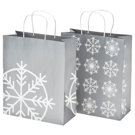 Подарочный пакет, серебристый, 12x32 см/10 л IKEA ВИНТЕР 2019 404.623.05