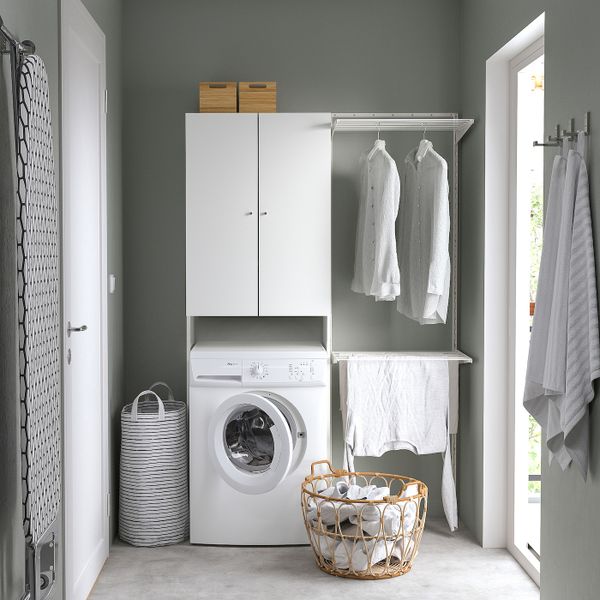 Шкаф для стиральной машины, белый 64x40x203 см IKEA FISKÅN ФИСКОН 304.976.35 - фото 3