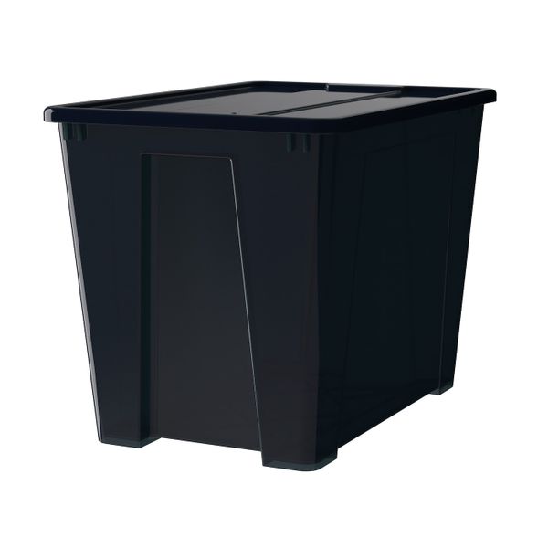 Контейнер с крышкой, черный, 57x39x42 см/65 л IKEA САМЛА 498.949.46 - схема-чертеж с размерами