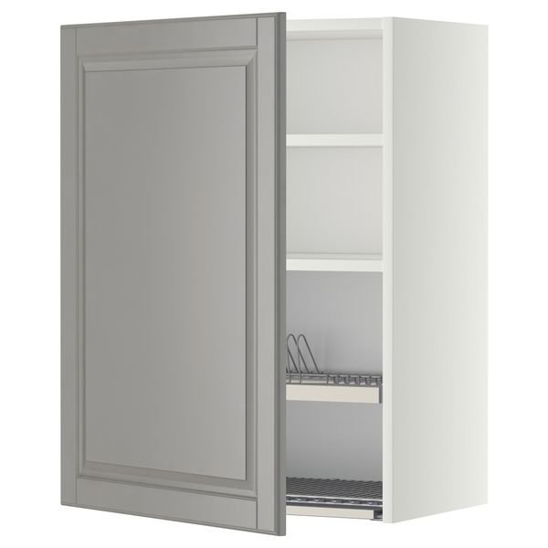 Шкаф навесной с сушкой МЕТОД, белый, Будбин серый - схема-чертеж с размерами