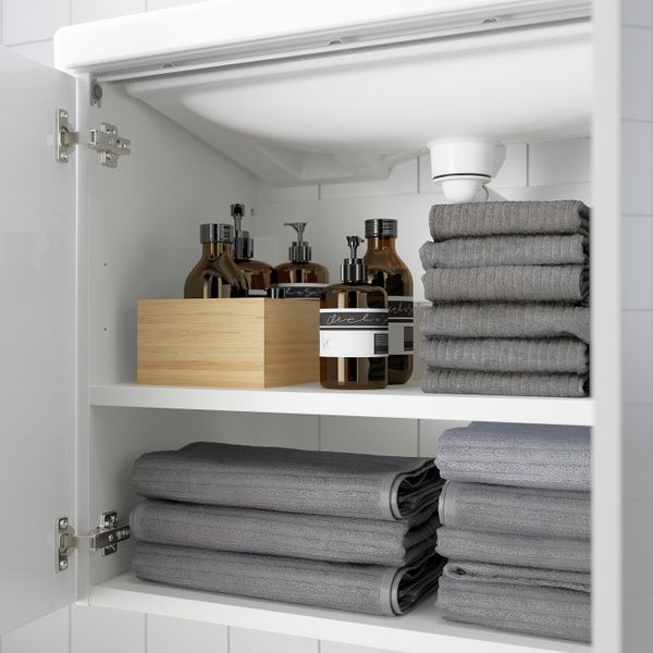 Шкаф под раковину с 2 дверец, белый/ПИЛКОН смеситель 84x43x88 см IKEA FISKÅN ФИСКОН / TVÄLLEN ТВЭЛЛЕН 994.304.35 - схема-чертеж с размерами