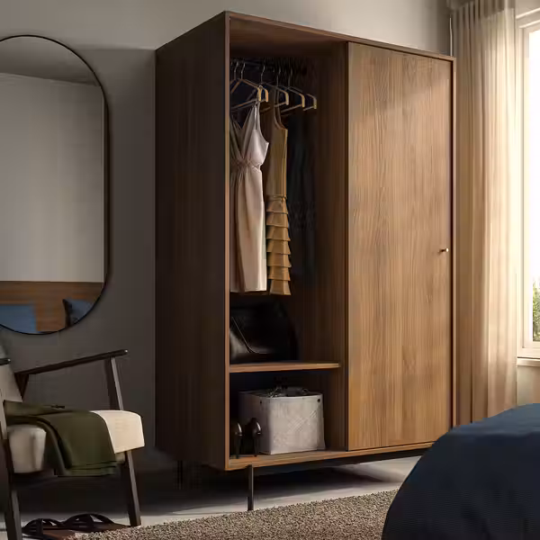 RÅDMANSÖ Гардероб - коричневый под грецкий орех 118x64x190 см - фото 2