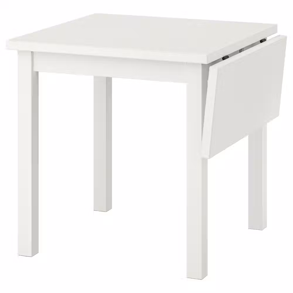NORDVIKEN Стол с откидной полой - белый 74/104x74 см - фото 1
