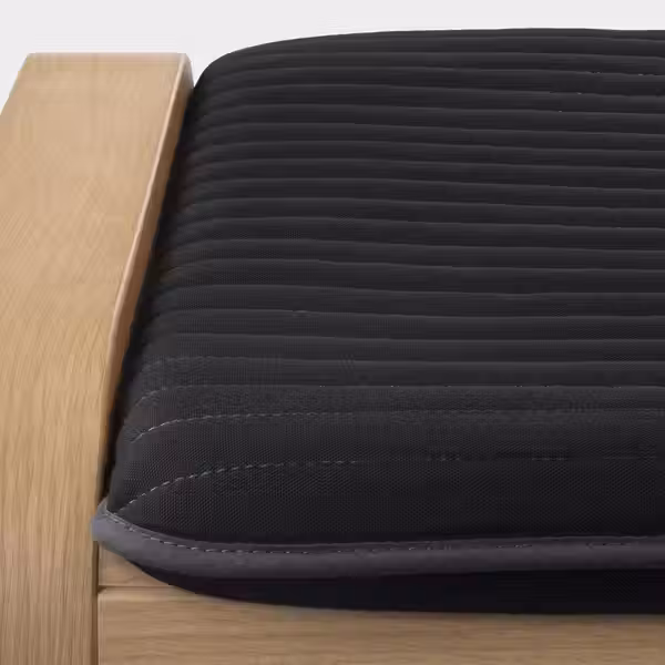 POÄNG Табурет для ног - дубовый шпон, беленый/Knisa чёрный - фото 2