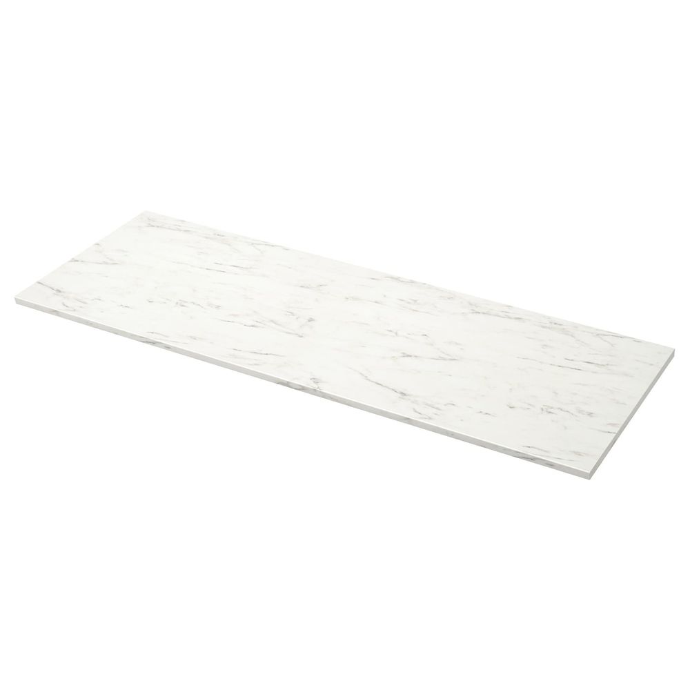 Столешница, белый под мрамор/ламинат 246x2.8 см IKEA EKBACKEN ЭКБАККЕН 003.693.66 - фото 1