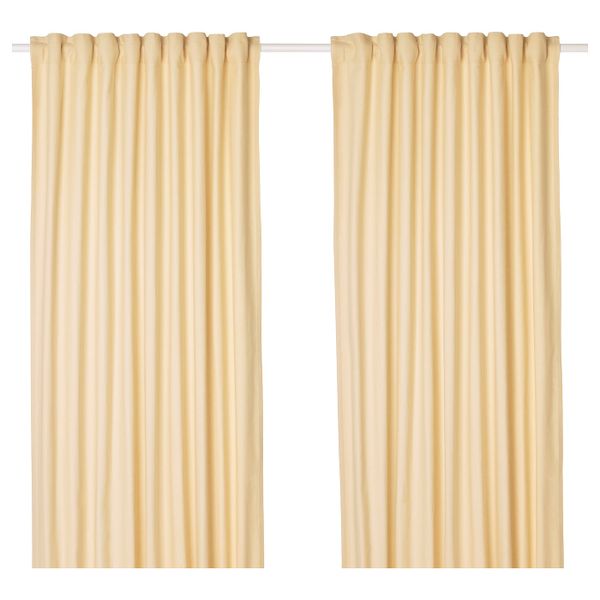 Гардины, 1 пара, желтый 145x300 см IKEA TIBAST ТИБАСТ 403.967.30 - фото 1