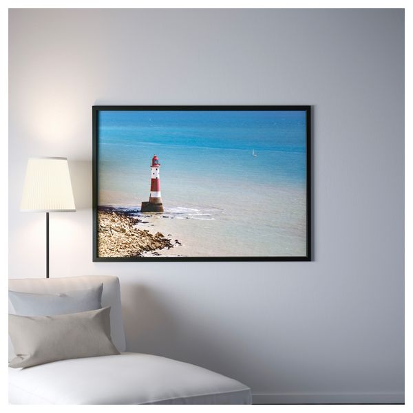 Картина с рамой БЬЁРКСТА, Маяк Бичи-Хед, черный (140x100 см) - фото 2