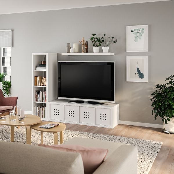 Комбнц для хранения с плк, белый 189x39x147 см IKEA KALLAX КАЛЛАКС / LACK ЛАКК 093.987.17 - фото 2