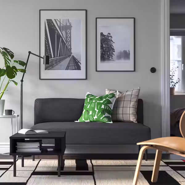 LILLEHEM 2-местный модуль - Gunnared/темно-серый металлический - фото 2