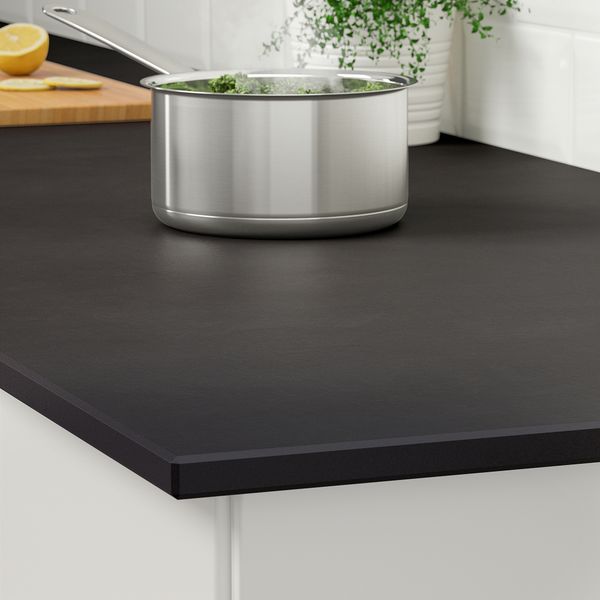 Столешница под заказ, матовый черный под камень керамика, 1 м²x2.0 см IKEA SKARARP 305.070.74 - фото 5