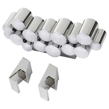 Светодиодная подсветка шкафа/стены, светло-серый/хромированный IKEA СЁДЕРСВИК 103.610.15