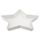 Тарелка для свечи ВИНТЕР 2018, звезда, белый (15 см)