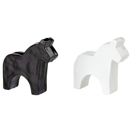 Украшение, лошадь, белый, черный 6 см IKEA ERFORDRA ЭРФОРДРА 905.019.36