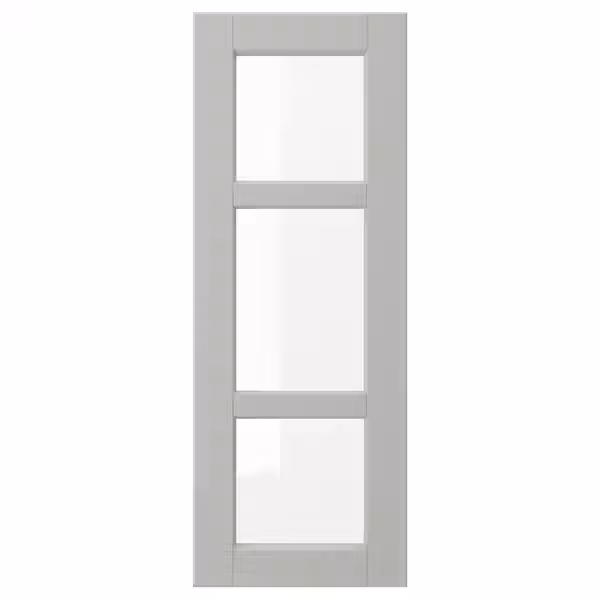 LERHYTTAN Стеклянная дверь - светло-серый 30x80 см - фото 1