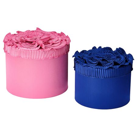Коробка, 2 шт, синий-розовый IKEA KARISMATISK КАРИСМАТИСК 104.990.89
