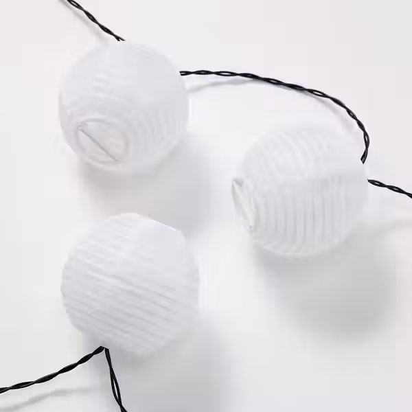 SOLVINDEN Гирлянда, 12 светодиодов - с батарейным питанием белый - фото 1