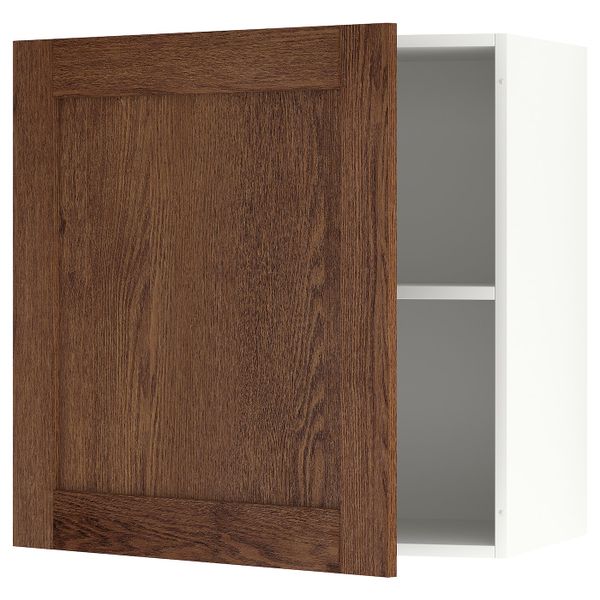 Навесной шкаф с дверцей, под коричневый мореный ясень 60x60 см IKEA KNOXHULT КНОКСХУЛЬТ 704.879.98 - фото 1