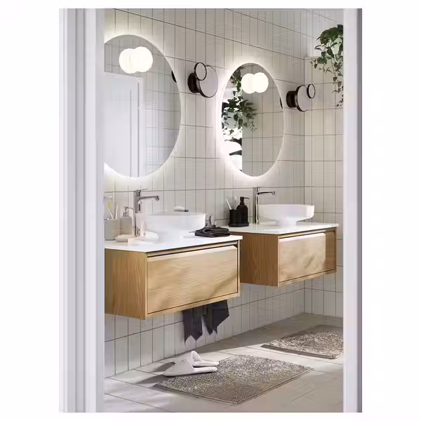 LERSJÖN Накладная раковина с сифоном - белый 38x14 см - фото 4