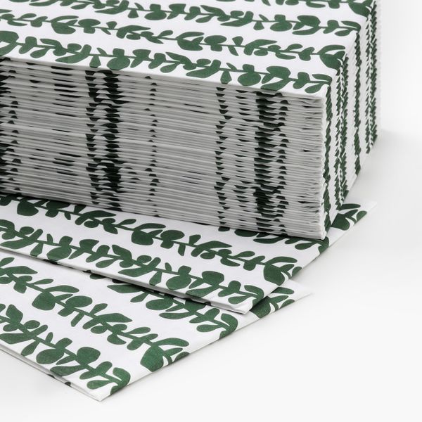 Салфетка бумажная, с рисунком/зеленый 38x38 см IKEA VINTERSNÖ ВИНТЕРСНЁ 205.110.43 - фото 3