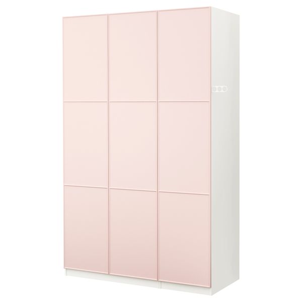 Гардероб ПАКС, белый, Мерокер светло-розовый (150x60x236 см) - фото 2