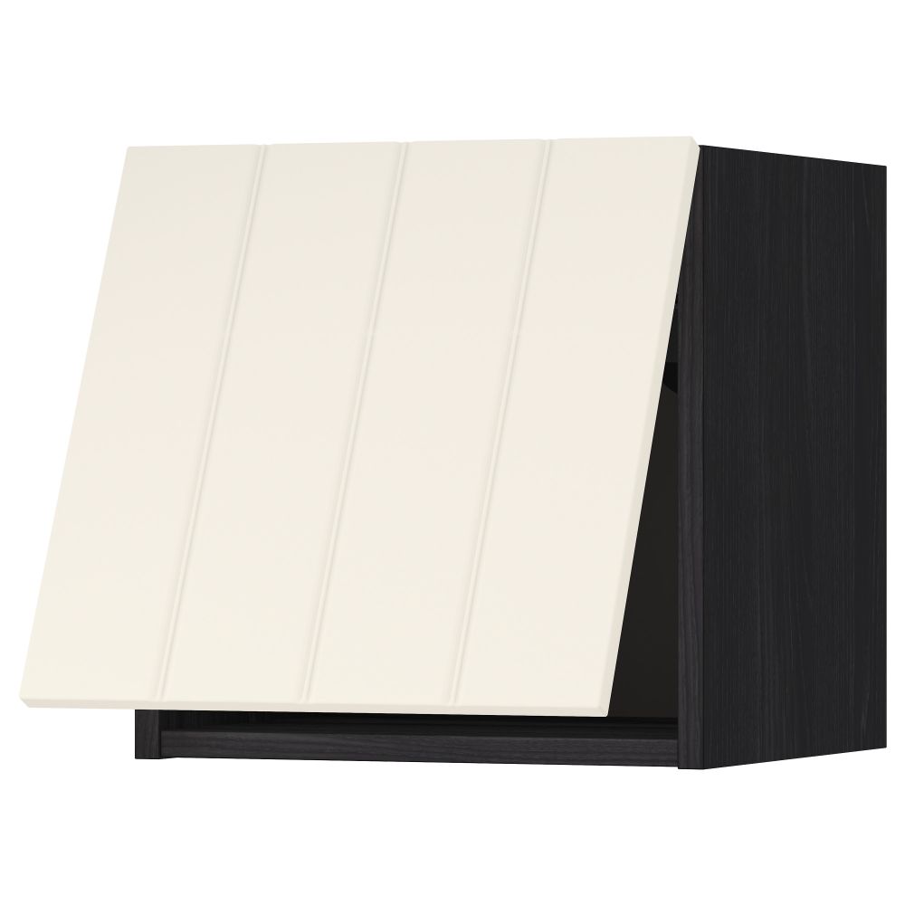 Горизонтальный навесной шкаф МЕТОД, черный, Хитарп белый с оттенком - схема-чертеж с размерами