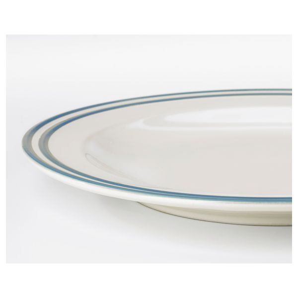 Тарелка ФИНСТИЛТ, белый с оттенком, синий (28 см) - схема-чертеж с размерами