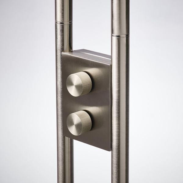 Светодиодный торшер/лампа для/чтения, регулируемая яркость/никелированный 180 см IKEA ISJAKT ИСЭКТ 504.597.17 - схема-чертеж с размерами