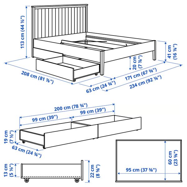 IKEA, дополнительный ракурс - схема-чертеж с размерами