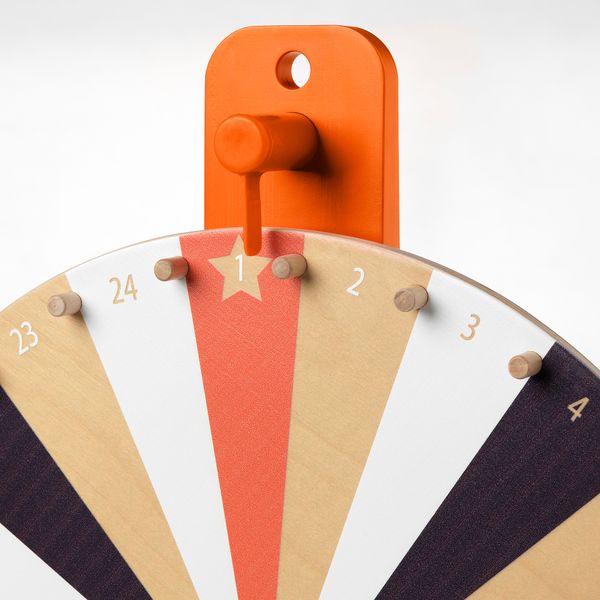 Игра «вращающееся колесо» IKEA LULUSTIGT ЛУСТИГТT ЛУСТИГТ 303.870.38 - схема-чертеж с размерами