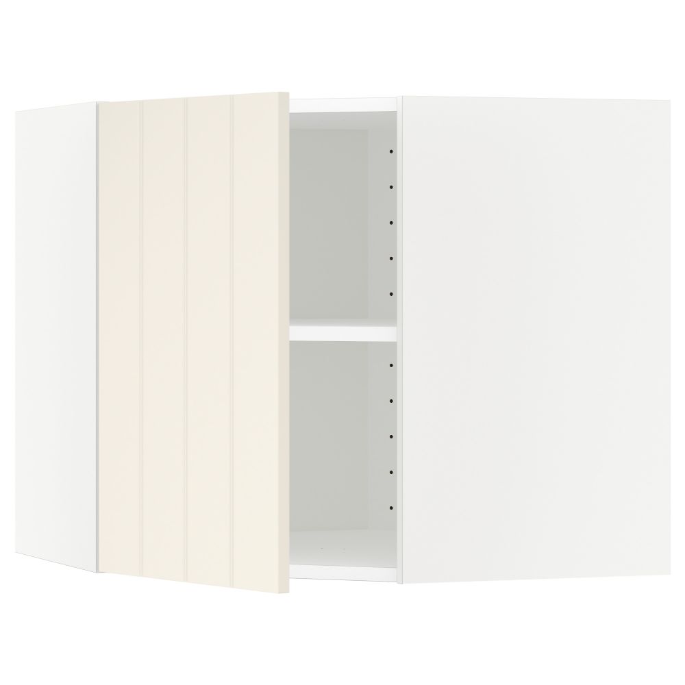 Угловой навесной шкаф с полками МЕТОД, белый, Хитарп белый с оттенком - схема-чертеж с размерами