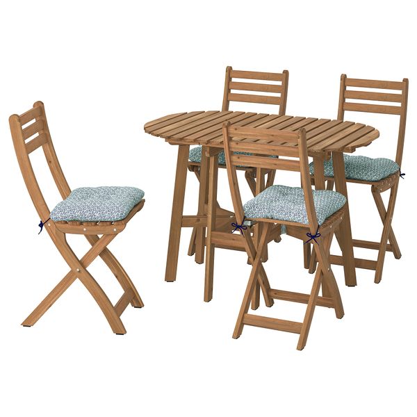 Садовый складной Стол + 4 стула IKEA ASKSTOCKHOLM СТОКГОЛЬМMEN АСКХОЛЬМЕН 595.300.45 - фото 1