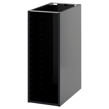 METOD Напольный шкаф - черно-серый 30x60x80 см